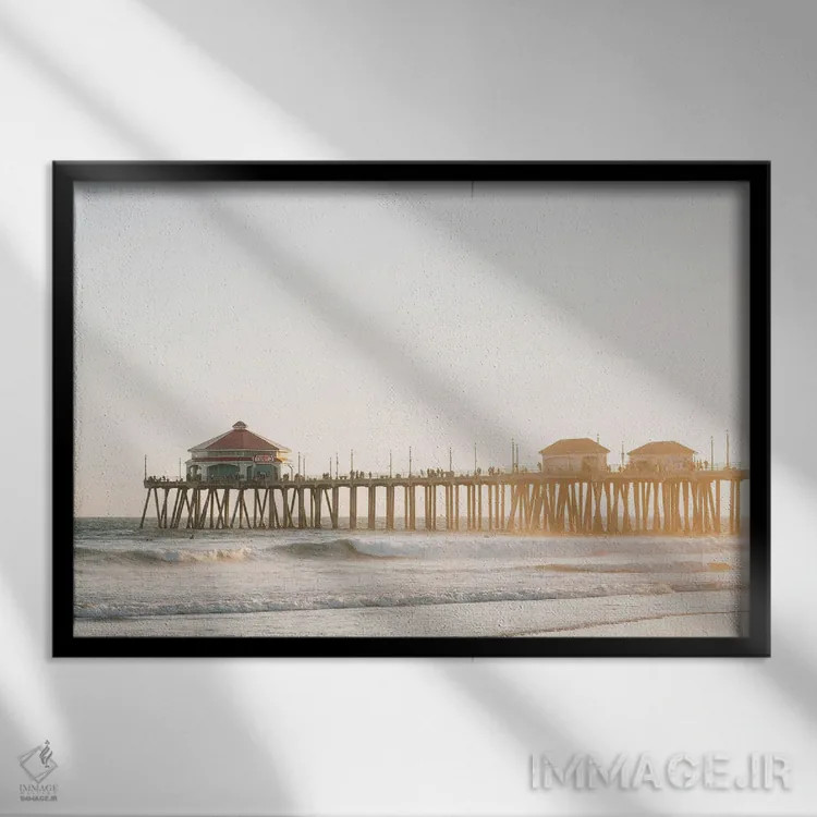 تابلو اسکله اچبی III اثر جان بیلوس - نمای قابدار مشکی