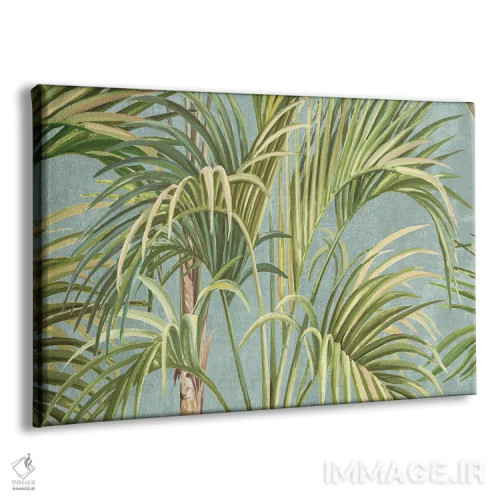 تابلو جنگل نخلهای سبز اثر الکس بلک - نمای پرسپکتیو محصول