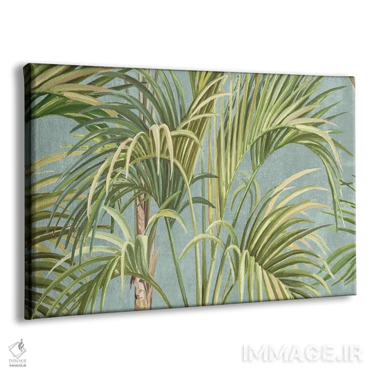 تابلو جنگل نخلهای سبز اثر الکس بلک - نمای پرسپکتیو محصول