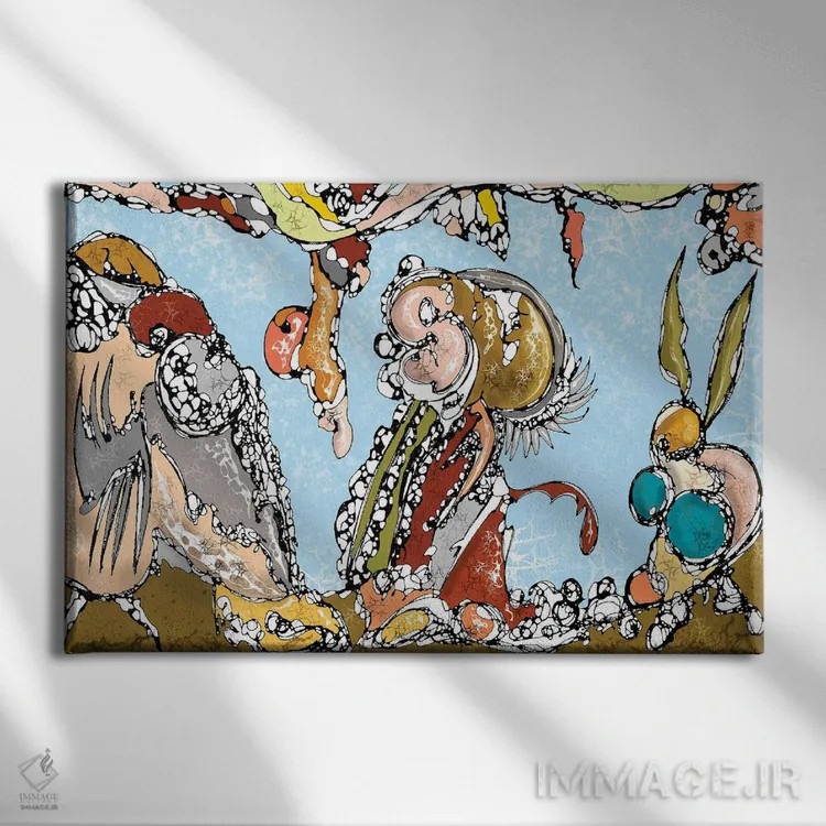 تابلو زیر آب اثر جی.بلو استودیو (استودیو هنری) - نمای روبهرو روی دیوار