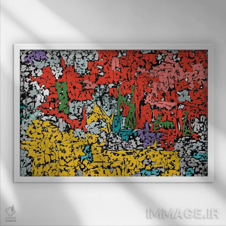 تابلو آشوب اثر جی.بلو استودیو (استودیو هنری) - نمای قابدار سفید