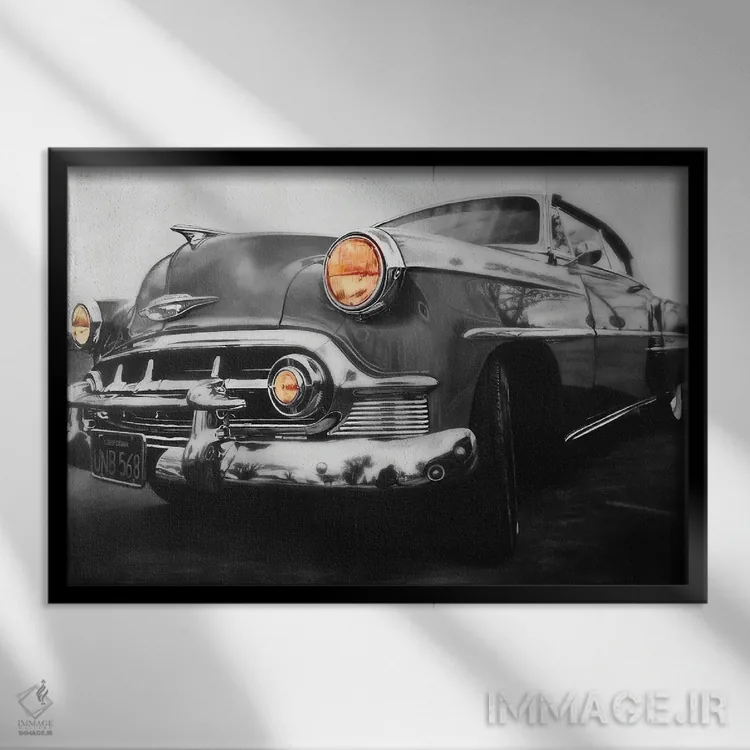 تابلو ماشین رویای آمریکایی II اثر جی.بلو استودیو (استودیو هنری) - نمای قابدار مشکی