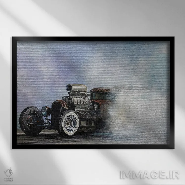 تابلو جادهٔ موش دریفت I اثر جی.بلو استودیو (استودیو هنری) - نمای قابدار مشکی