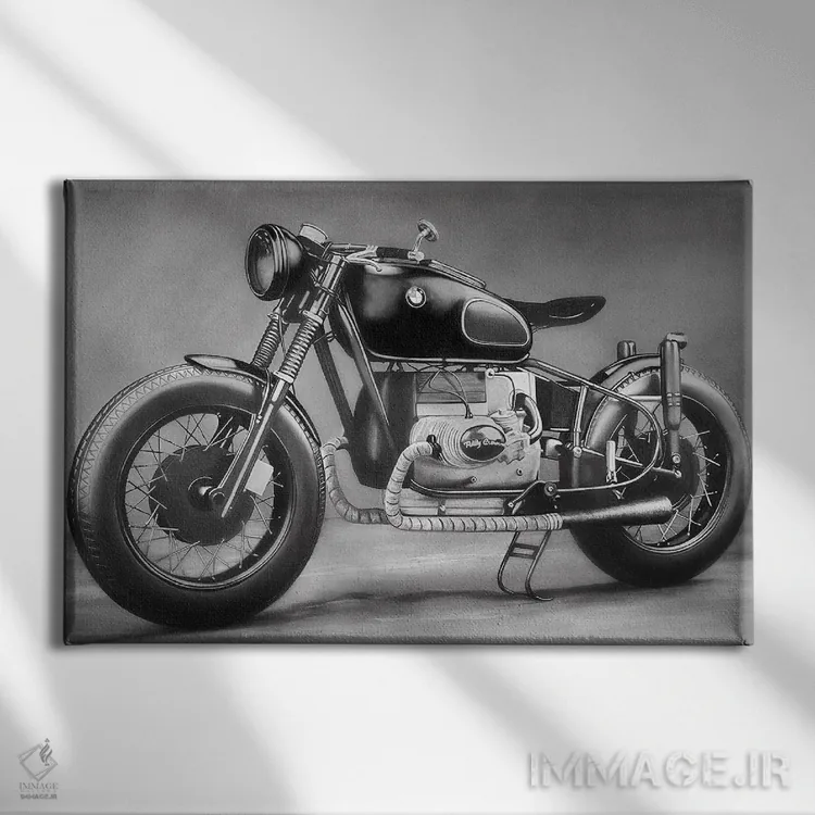 تابلو سواری خوب (سیاه و سفید) II اثر جی.بلو استودیو (استودیو هنری) - نمای روبهرو روی دیوار