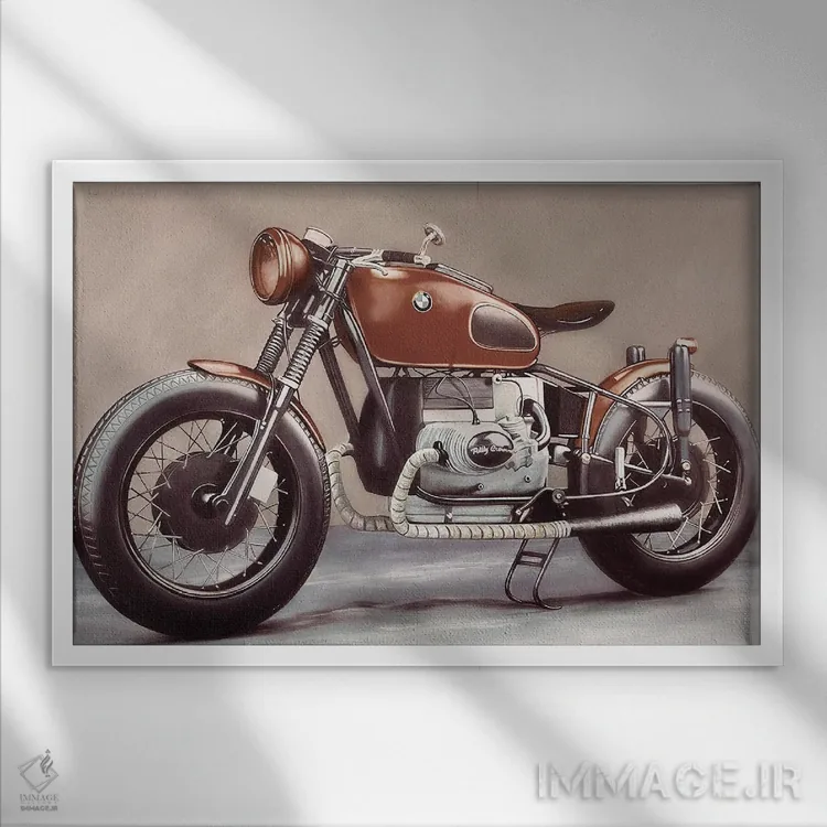 تابلو سواری خوب (سیاه و سفید کلاسیک) I اثر جی.بلو استودیو (استودیو هنری) - نمای قابدار سفید