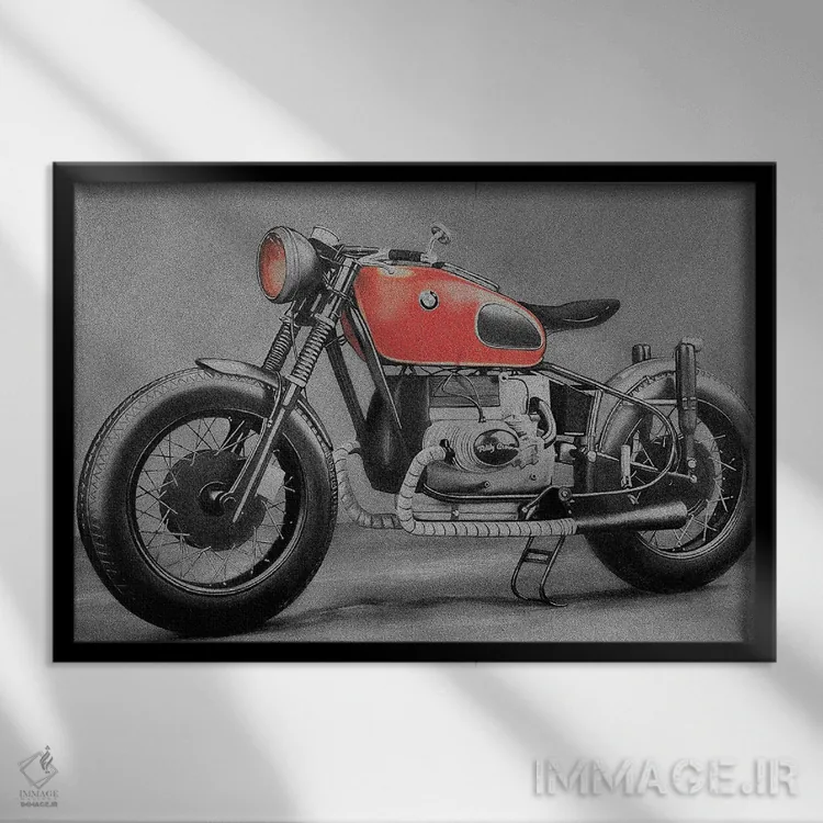 تابلو سواری خوب (سیاه و سفید) IV اثر جی.بلو استودیو (استودیو هنری) - نمای قابدار مشکی