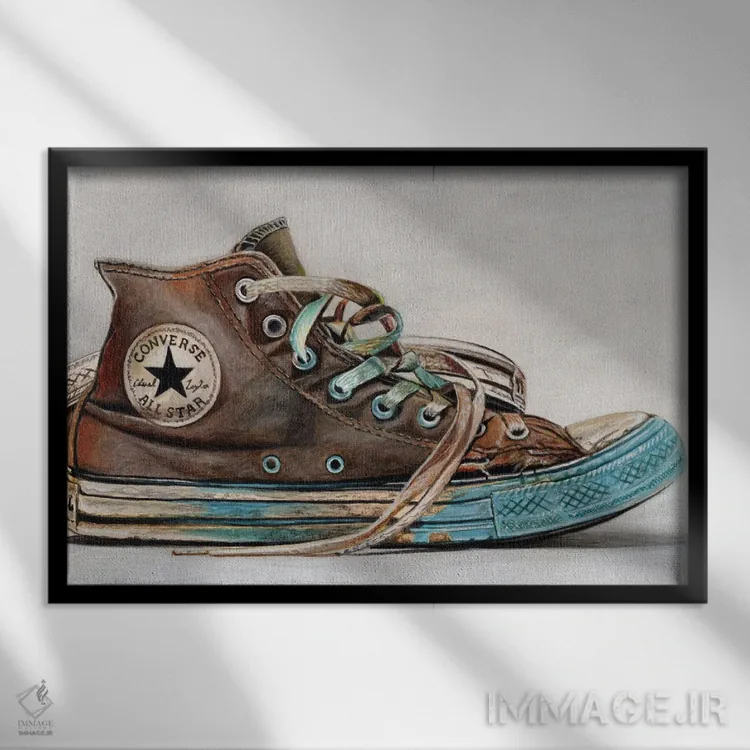 تابلو دوستان قدیمی من اثر جی.بلو استودیو (استودیو هنری) - نمای قابدار مشکی