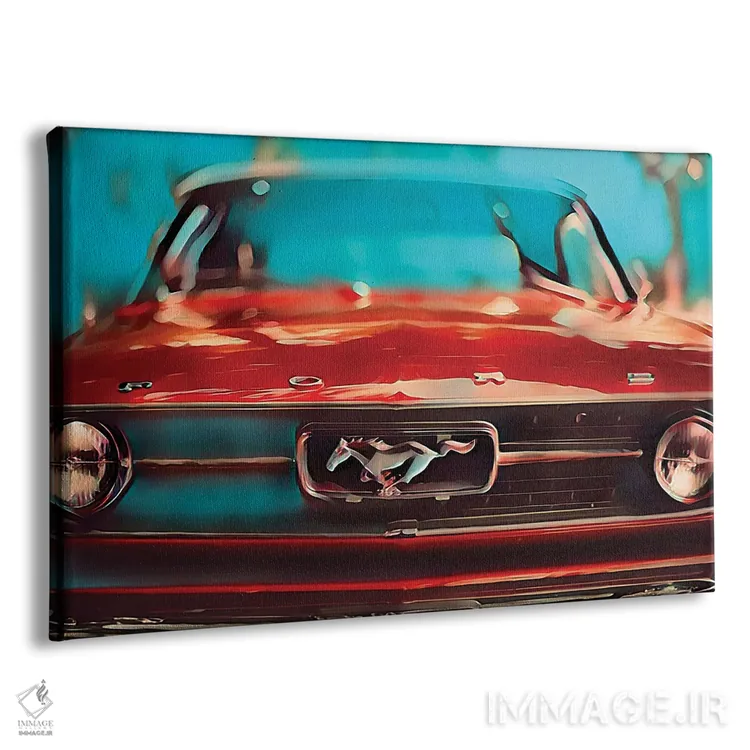 تابلو موستانگ قدیمی من (خودروی کلاسیک) اثر جی.بلو استودیو (استودیو هنری) - نمای پرسپکتیو محصول