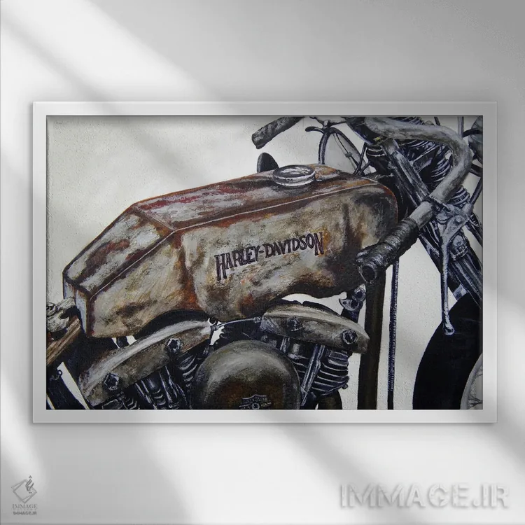 تابلو به یاد آور اثر جی.بلو استودیو (استودیو هنری) - نمای قابدار سفید