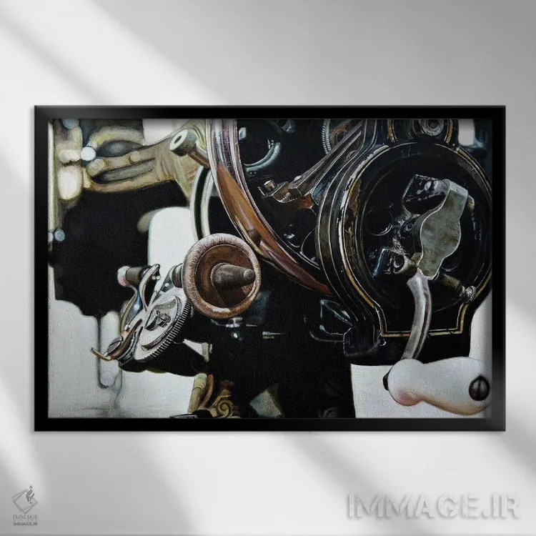 تابلو ماشین X اثر جی.بلو استودیو (استودیو هنری) - نمای قابدار مشکی