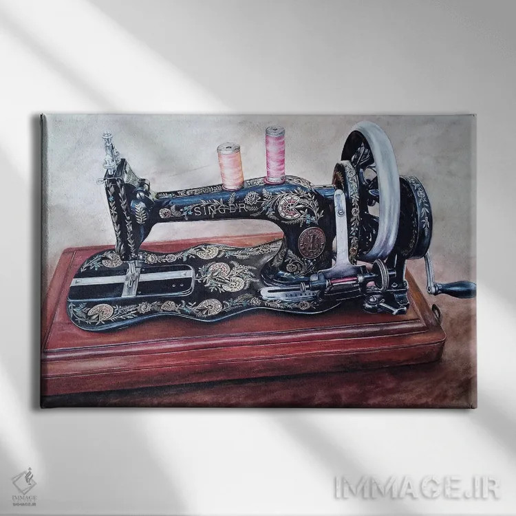 تابلو ماشین شمارهٔ پنج اثر جی.بلو استودیو (استودیو هنری) - نمای روبهرو روی دیوار