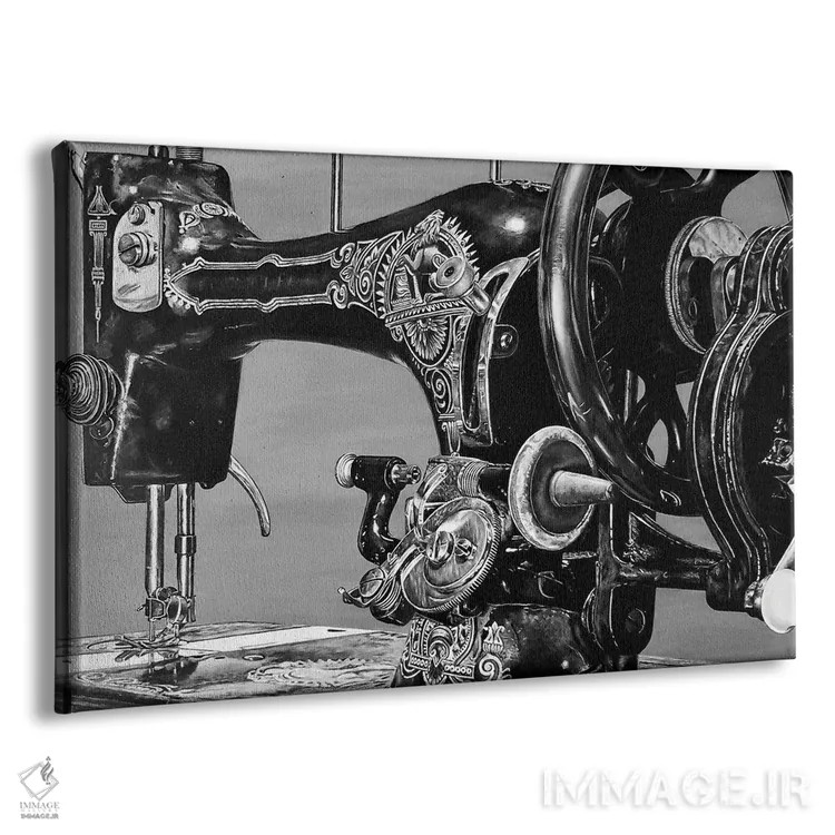 تابلو ماشین شمارهٔ هفت (سیاه و سفید) اثر جی.بلو استودیو (استودیو هنری) - نمای پرسپکتیو محصول