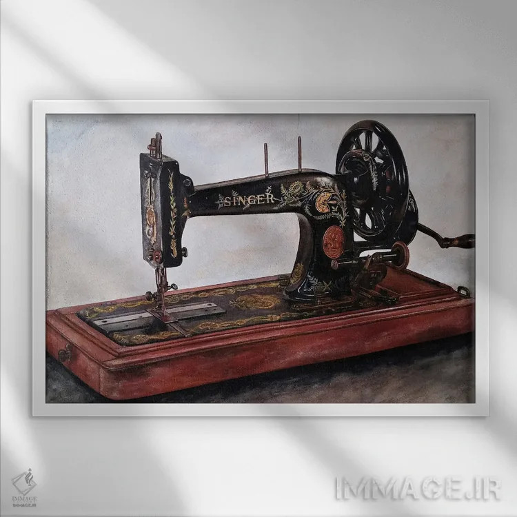 تابلو ماشین شمارهٔ چهار اثر جی.بلو استودیو (استودیو هنری) - نمای قابدار سفید