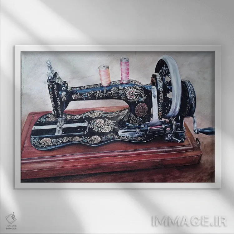 تابلو ماشین شمارهٔ پنج اثر جی.بلو استودیو (استودیو هنری) - نمای قابدار سفید