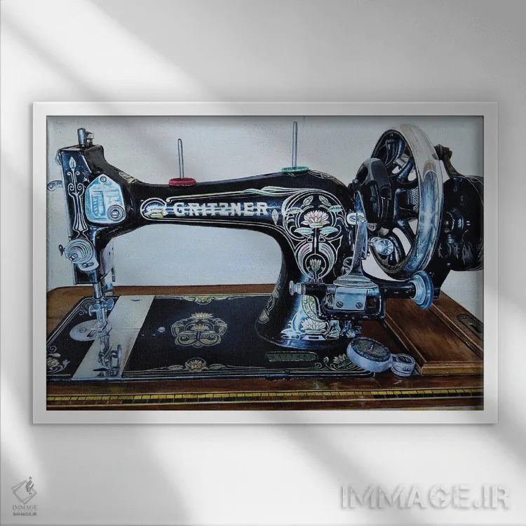 تابلو ماشین شمارهٔ یازده اثر جی.بلو استودیو (استودیو هنری) - نمای قابدار سفید