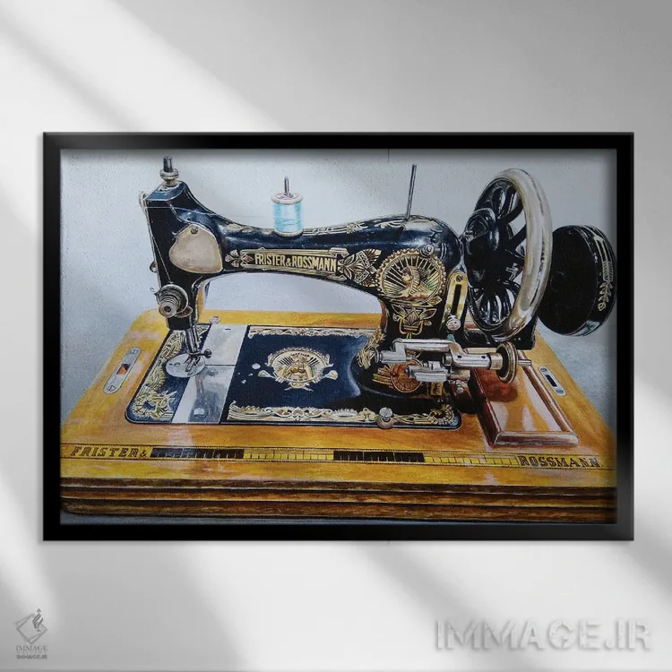 تابلو ماشین شمارهٔ دوازده اثر جی.بلو استودیو (استودیو هنری) - نمای قابدار مشکی