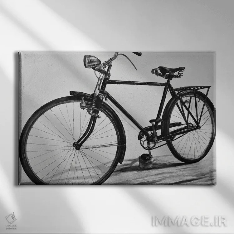 تابلو دلتنگ گذشته (سیاه و سفید) اثر جی.بلو استودیو (استودیو هنری) - نمای روبهرو روی دیوار