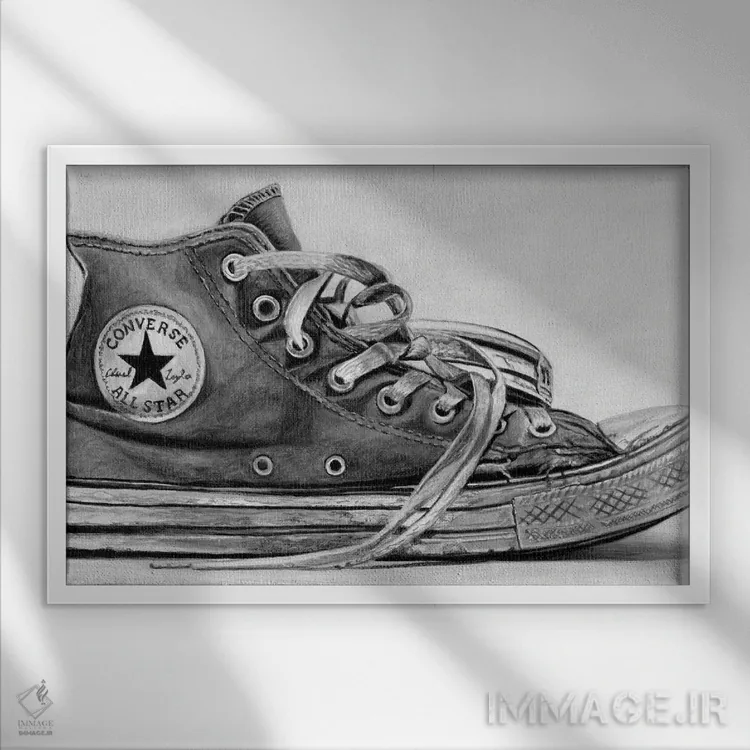 تابلو دوستان قدیمی من (سیاه و سفید) اثر جی.بلو استودیو (استودیو هنری) - نمای قابدار سفید