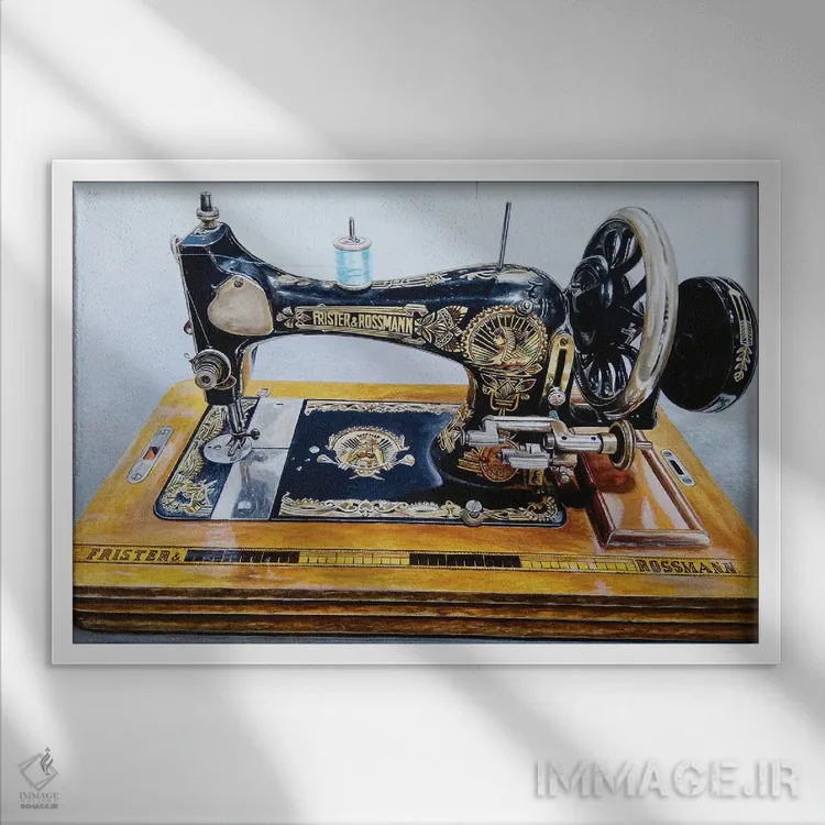 تابلو ماشین شمارهٔ دوازده اثر جی.بلو استودیو (استودیو هنری) - نمای قابدار سفید