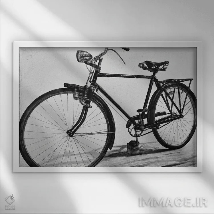 تابلو دلتنگ گذشته (سیاه و سفید) اثر جی.بلو استودیو (استودیو هنری) - نمای قابدار سفید