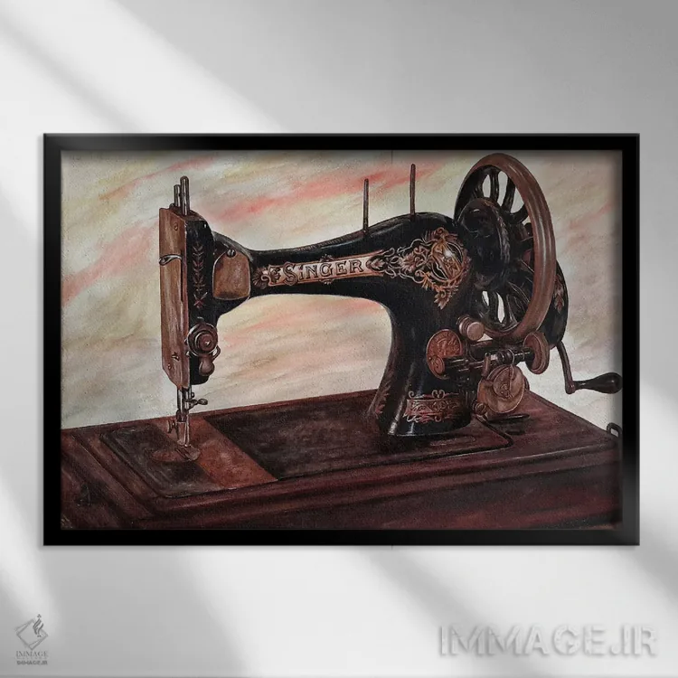 تابلو ماشین شمارهٔ دو اثر جی.بلو استودیو (استودیو هنری) - نمای قابدار مشکی