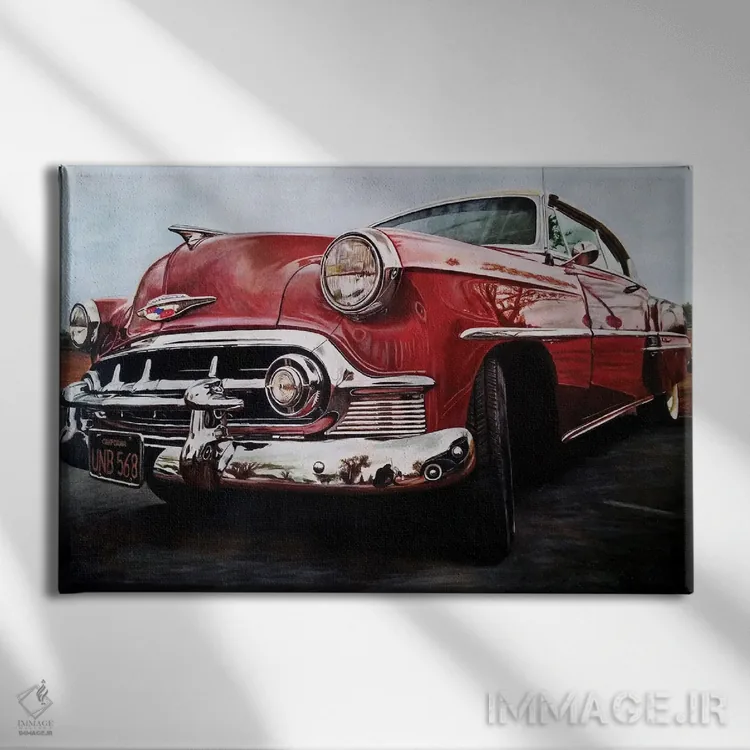 تابلو ماشین رویای آمریکایی ۱ اثر جی.بلو استودیو (استودیو هنری) - نمای روبهرو روی دیوار