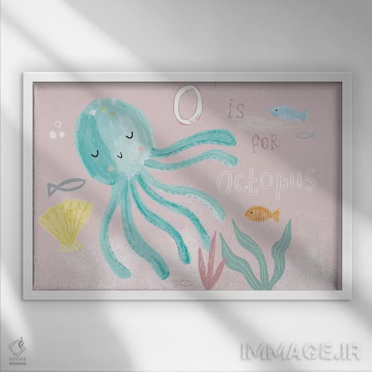 تابلو زیر دریا روزمره ۲ اثر لیزا بارلو - نمای قابدار سفید