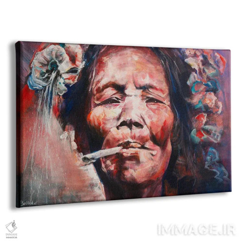 تابلو زن منتوای (قبیلهٔ اندونزی) اثر بلول آرت - نمای پرسپکتیو محصول