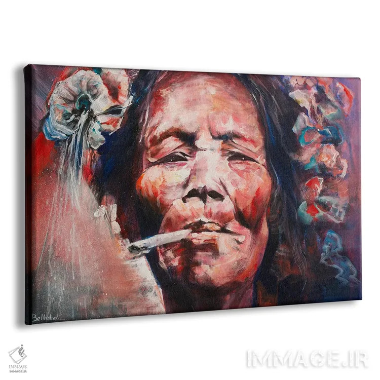 تابلو زن منتوای (قبیلهٔ اندونزی) اثر بلول آرت - نمای پرسپکتیو محصول