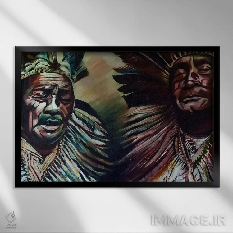 تابلو آوازخوانی اثر بلول آرت - نمای قابدار مشکی