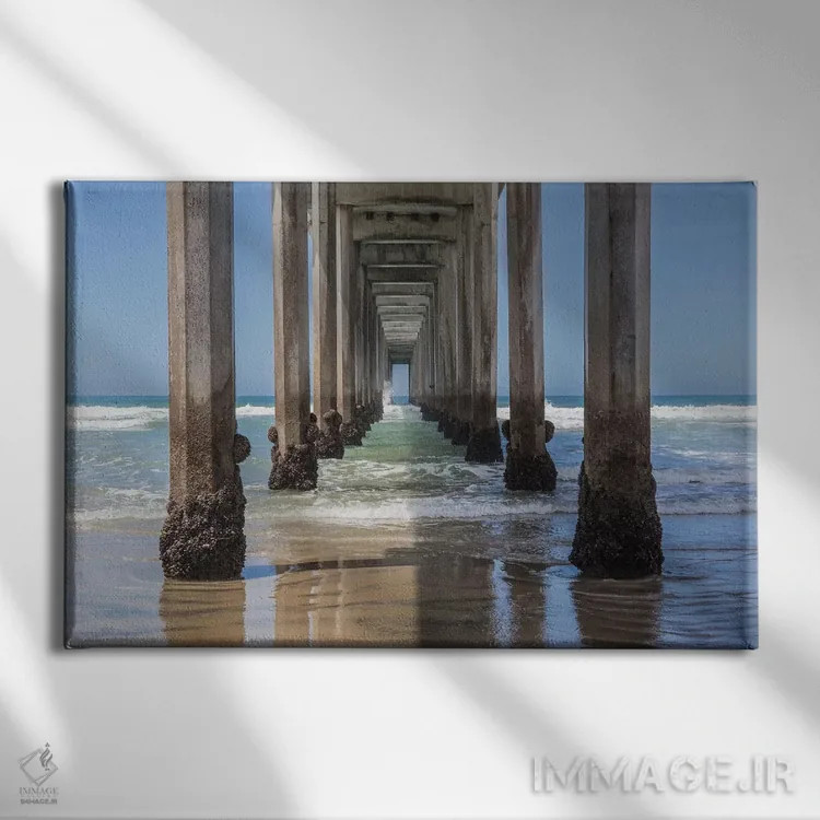 تابلو La Jolla,زیر اسکله اسکریپس، لاجولا (نام مکان) اثر باربارا مارکوف - نمای روبهرو روی دیوار