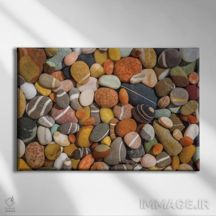 تابلو مجموعه سنگهای ساحلی اثر باربارا مارکوف - نمای روبهرو روی دیوار