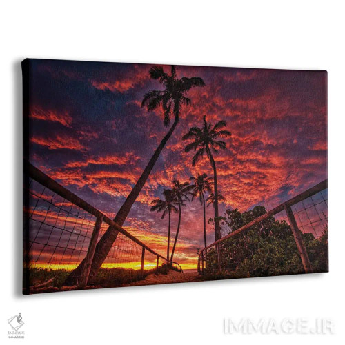 تابلو سایهروشن نخلها اثر بن مولدر - نمای پرسپکتیو محصول