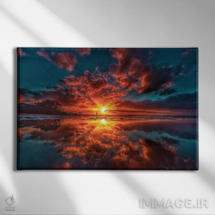 تابلو انفجار غروب II اثر بن مولدر - نمای روبهرو روی دیوار
