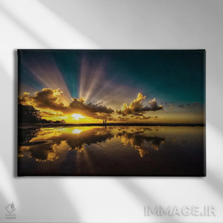 تابلو پرتوهای نور اثر بن مولدر - نمای روبهرو روی دیوار