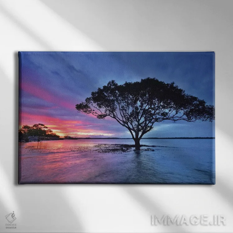 تابلو درخت کنار رودخانه اثر بن مولدر - نمای روبهرو روی دیوار