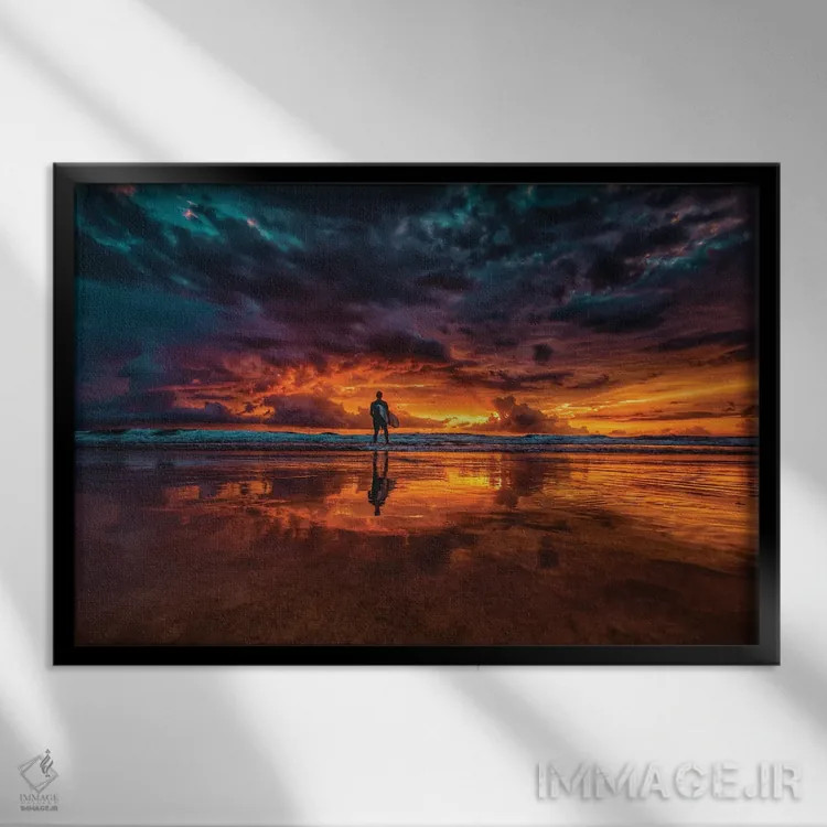 تابلو غار نور اثر بن مولدر - نمای قابدار مشکی