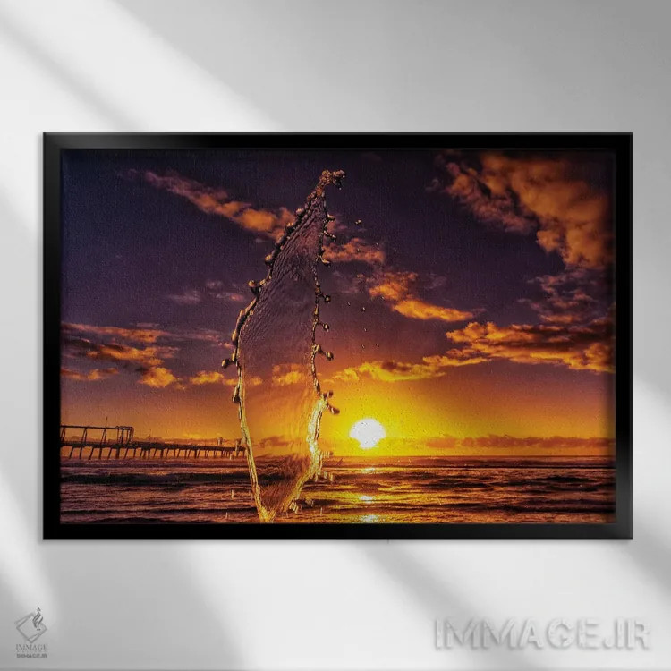 تابلو شمشیر آب اثر بن مولدر - نمای قابدار مشکی