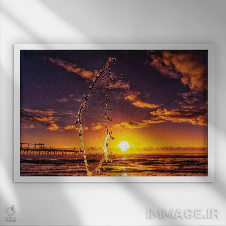 تابلو شمشیر آب اثر بن مولدر - نمای قابدار سفید