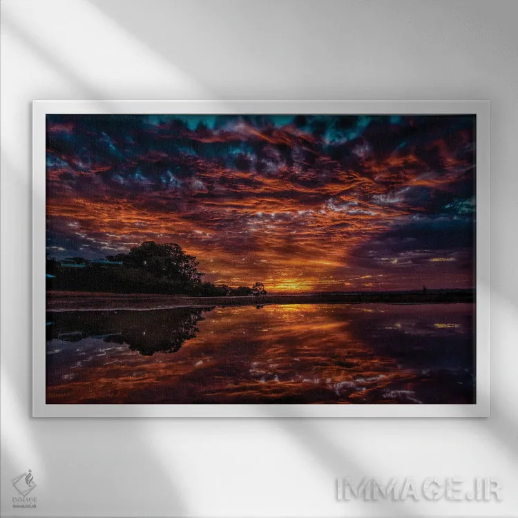 تابلو پایان هفته اثر بن مولدر - نمای قابدار سفید