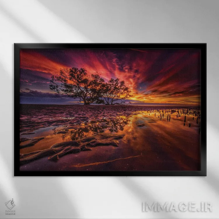 تابلو درخت دانش اثر بن مولدر - نمای قابدار مشکی