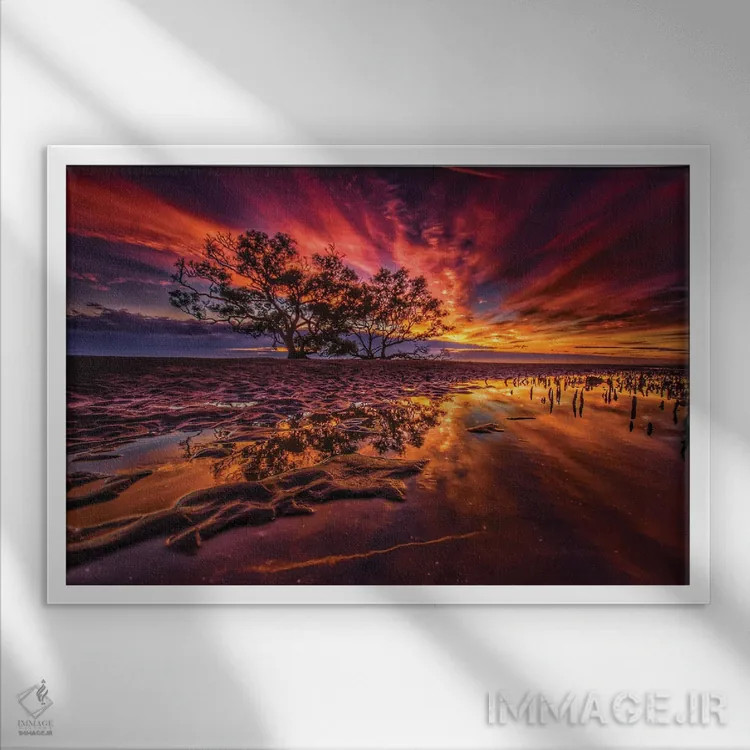 تابلو درخت دانش اثر بن مولدر - نمای قابدار سفید