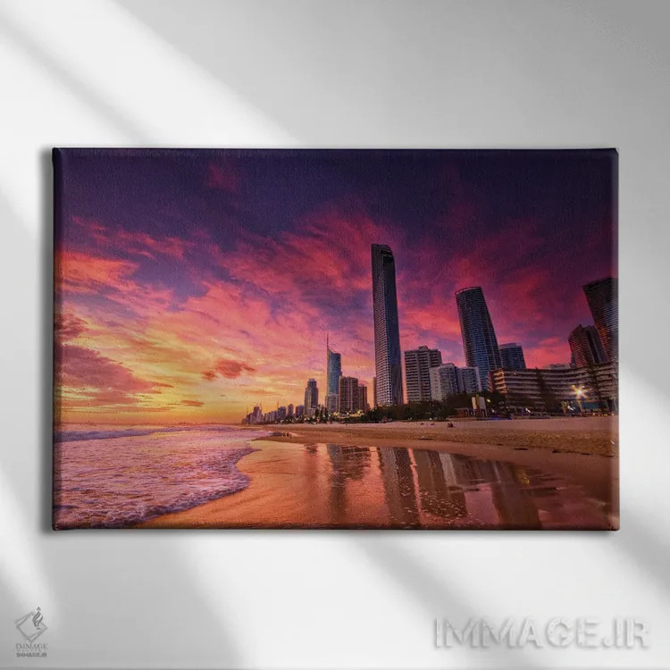 تابلو شهر ساحلی اثر بن مولدر - نمای روبهرو روی دیوار