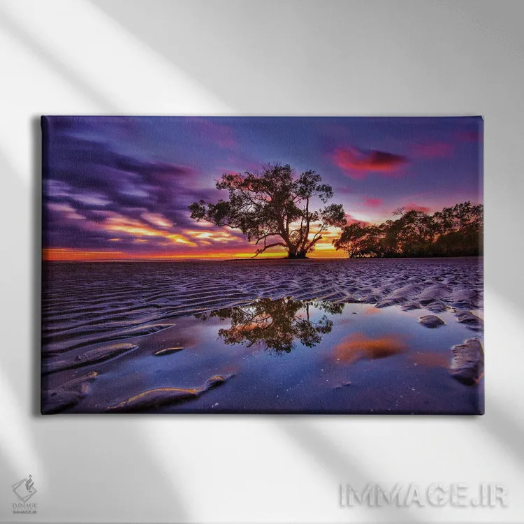 تابلو موجهای شن اثر بن مولدر - نمای روبهرو روی دیوار