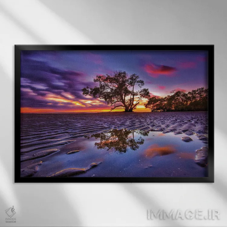 تابلو موجهای شن اثر بن مولدر - نمای قابدار مشکی