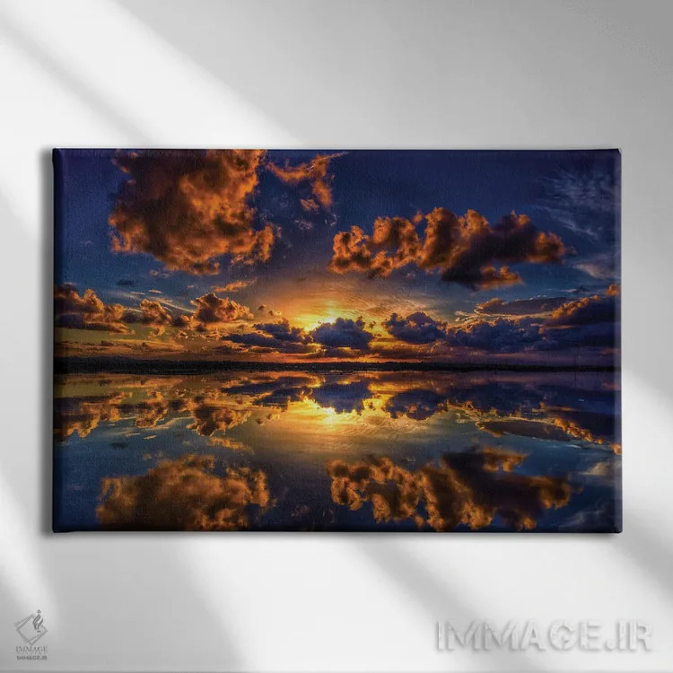 تابلو انفجار غروب اثر بن مولدر - نمای روبهرو روی دیوار