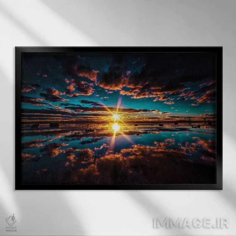 تابلو ستارهٔ خورشید اثر بن مولدر - نمای قابدار مشکی