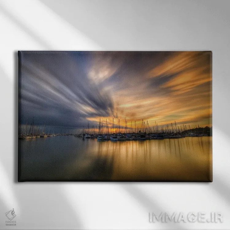 تابلو بندرگاه اثر بن مولدر - نمای روبهرو روی دیوار