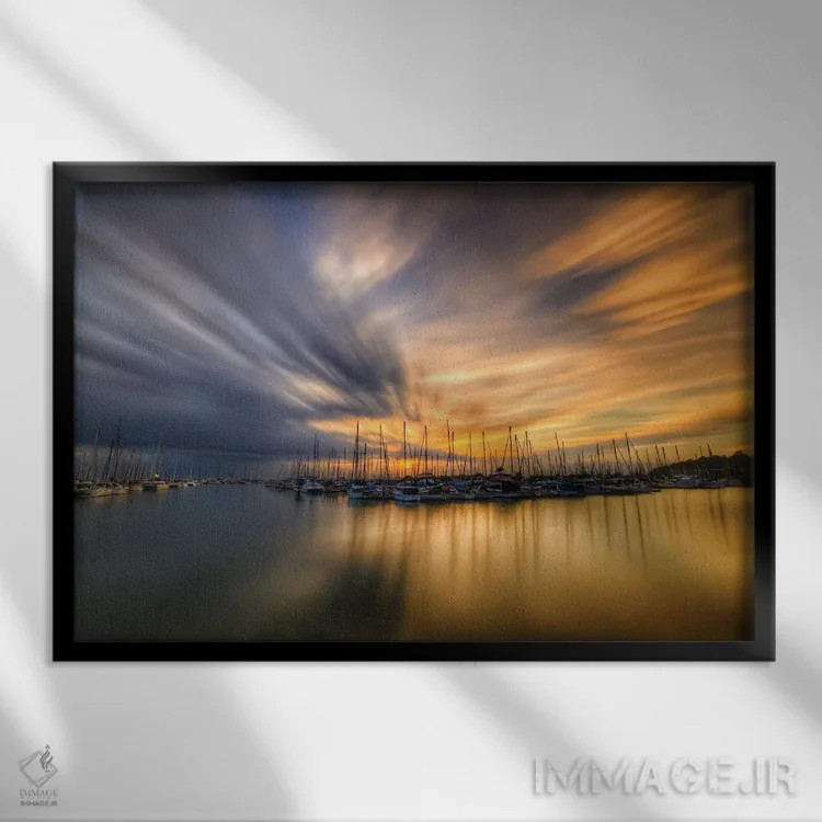 تابلو بندرگاه اثر بن مولدر - نمای قابدار مشکی