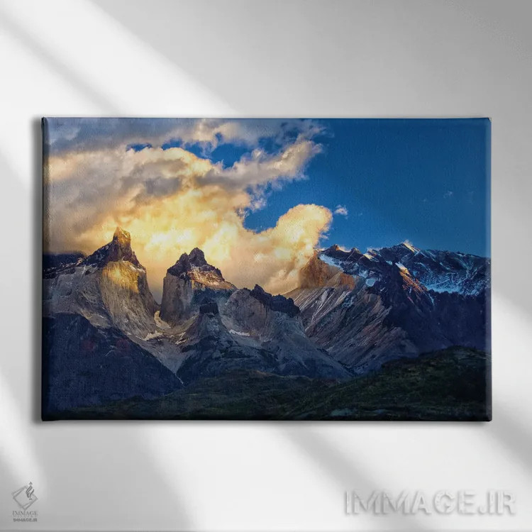 تابلو ابر در کوهستان اثر بن مولدر - نمای روبهرو روی دیوار